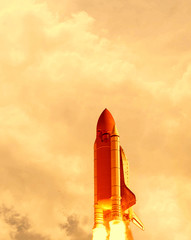 Obraz premium Rakieta. Elementy tego obrazu dostarczone przez NASA.