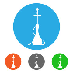 Arabic hooka pictogram. Icon set. Vector illustration.