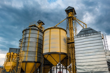 agro-processing plant for processing and silos for drying cleaning and storage of agricultural products, flour, cereals and grain