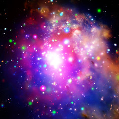 Fototapeta premium Colorful starry outer space background. The elements of this image furnished by NASA.
