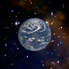 Magnificent earth in outer space. The elements of this image furnished by NASA.
