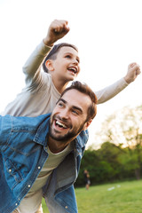 Two happy brothers spending fun time