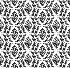 Vector damask seamless pattern background. Elegant luxury texture for wallpapers, backgrounds and page fill.