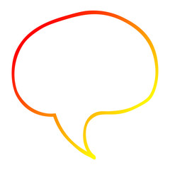 warm gradient line drawing cartoon speech bubble