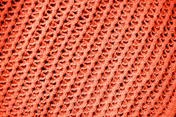 Knitted coral color texture