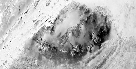 the creation, allegory, abstract naturalism, Black and white photo, abstract photography of...