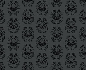 Vector damask seamless pattern background. Elegant luxury texture for wallpapers, backgrounds and page fill.