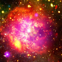 Fototapeta na wymiar Beautiful galaxy. Nebulae and stars. The elements of this image furnished by NASA.