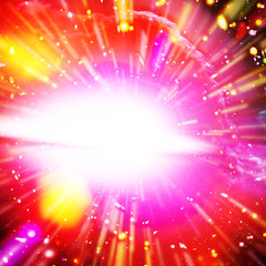 Outburst in galaxy. The elements of this image furnished by NASA.