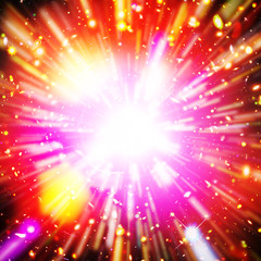 Big splash of light in galaxy. The elements of this image furnished by NASA.