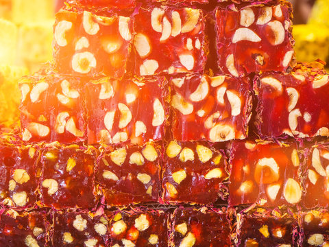 Traditional turkish delight, lokum