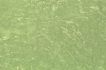 Texture of green velvet fabric. Textile background of gentle color with a slight sheen.