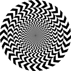 geometrische optische Täuschung. weißes und schwarzes Kreismuster © Mykola Mazuryk