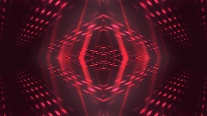 Dark abstract futuristic background. Neon lines glow. Neon lines, shapes. Red glow