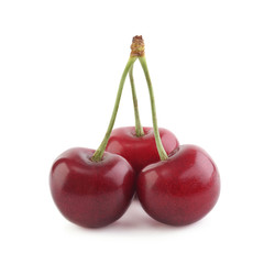 Cherries isolated on white