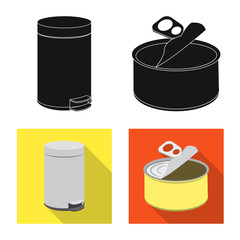 Vector design of dump and sort icon. Collection of dump and junk stock symbol for web.