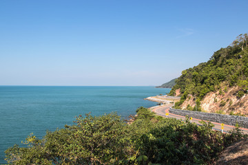 Chalerm Burapha Chonlathit Highway is highway seaside at Rayong province, Thailand