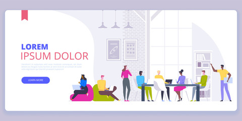 Landing page template of Startup Business Concept