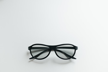 3D cinema glasses isolated on a white background.