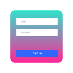 gradient sign in option for application, software and website