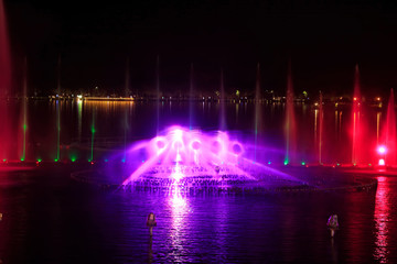 Music fountain water curtain movie images