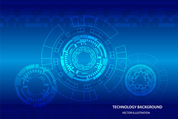Abstract technology background Hi-tech communication concept futuristic digital innovation background. vector illustration