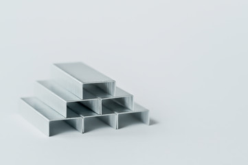 set of clips for the stapler on white background.
