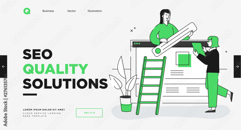 Wall mural presentation slide template or landing page website design. business concept illustrations. modern f