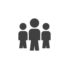 Group of people, leadership vector icon. Teamwork filled flat sign for mobile concept and web design. People crowd glyph icon. Symbol, logo illustration. Vector graphics