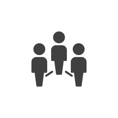Community vector icon. Crowd of people filled flat sign for mobile concept and web design. People teamwork group glyph icon. Symbol, logo illustration. Vector graphics
