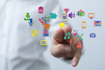 Cloud computing concept - connect to cloud