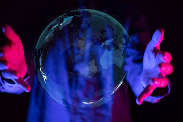 Global network concept. 3D rendering
