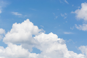 Naklejka na ściany i meble Blue sky with Cloud as Season Pattern Background