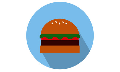Ham Burger vector illustration Flat icon