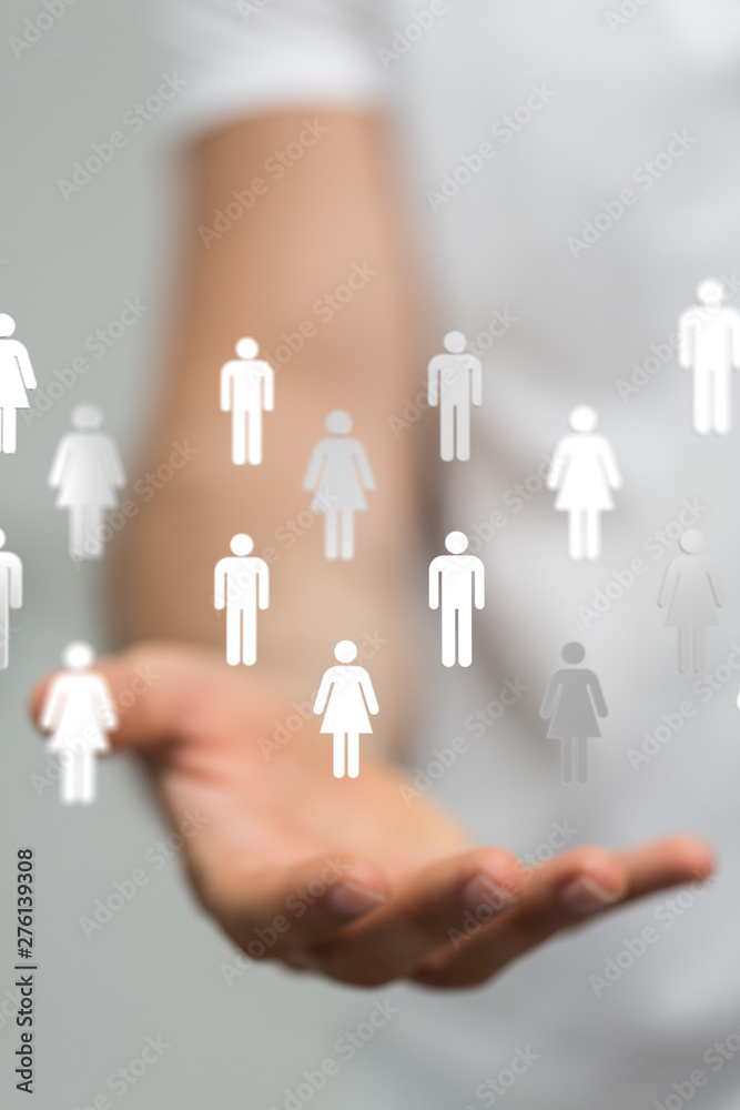 Poster group -Stack of hands showing unity and teamwork 3d.