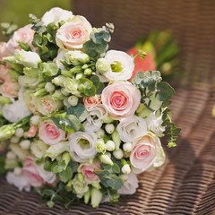 beautiful Wedding bouquet, wedding floristry. Stylish wedding bouquet bride.