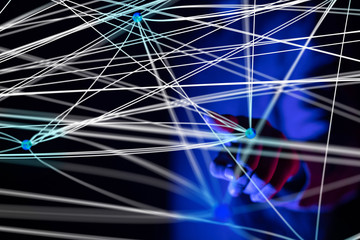 Digital Network and data concept