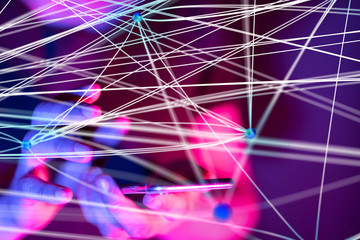 Digital Network and data concept