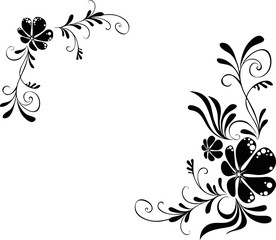 Angle Flowers Vector