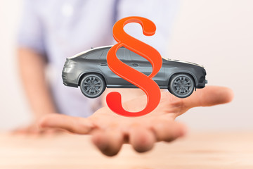 Protection of car. Business concept..