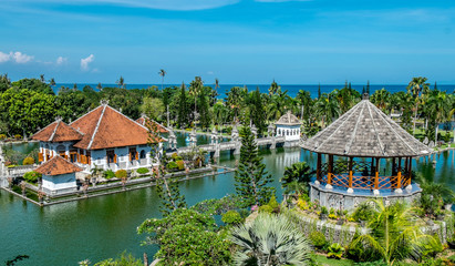 Taman Ujung, Water Palace. Travel and architecture background. Indonesia, Bali island.