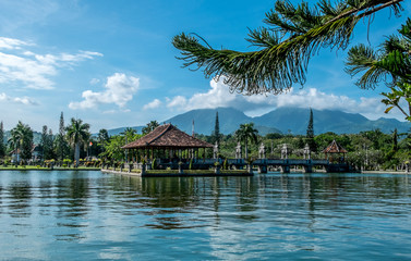 Fototapeta na wymiar Taman Ujung, Water Palace. Travel and architecture background. Indonesia, Bali island.