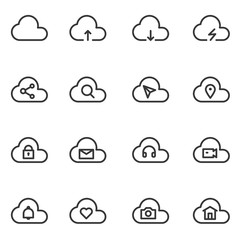 Cloud Icon line vector illustration