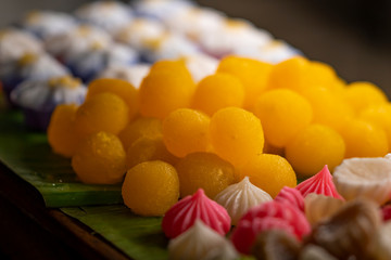 Close up Tong Yord, Thailand traditional desserts