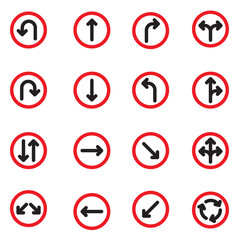 traffic sign vector set