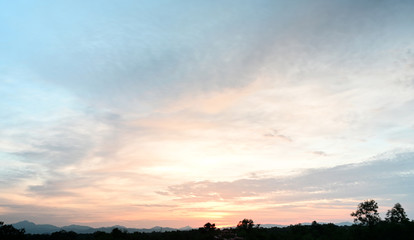 Sunset in summer Happy holiday