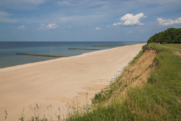 Cliff above the Baltic Sea in Trzesacz, Zachodnipomorskie, Poland