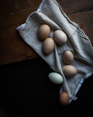 Eggs on linens