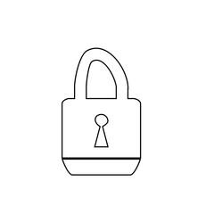 Lock icon. Internet privacy sign