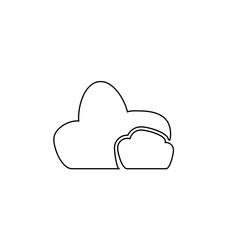 Cloud icon. System data sign